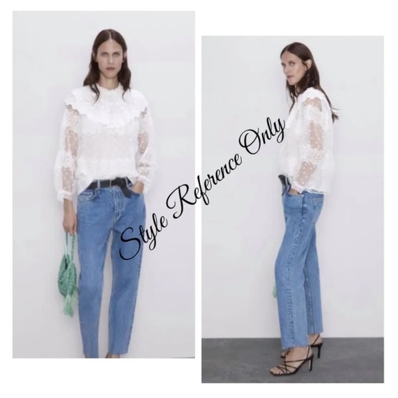 🦋 Bloggers Favorite 🦋 NWT Zara Women Ruffled Blouse Ecru - Picture 15 of 16